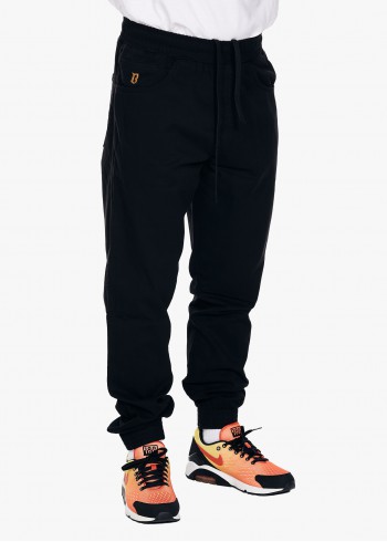 SPODNIE JOGGER BOR CZARNA TKANINA BORCREW