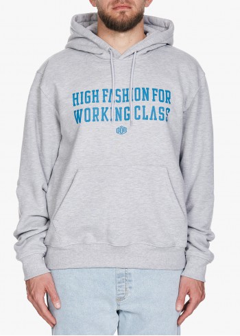 BLUZA Z KAPTUREM BOR HIGH FASHION FOR WORKING CLASS SZARA BORCREW