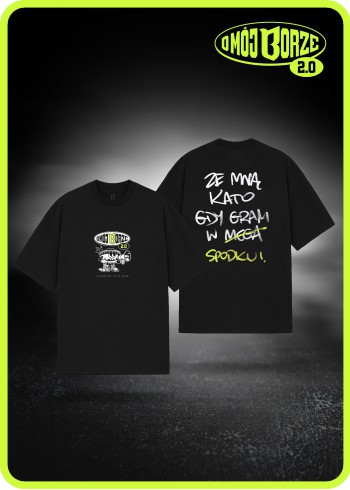 KOSZULKA BOR ZE MNĄ KATO CZARNA