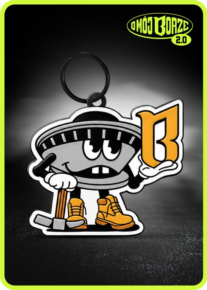METALOWY BRELOK BOR SPODEK